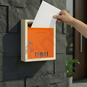 Plantex Letter Box - Mail Box/Post Box/Letter Box for Home gate/Complaint Box/Suggestion Box/Donation Box with Key Lock (Orange & Ivory) - Wall Mount A4 Size