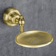 Plantex 304 Grade Stainless Steel Bathroom Accessories Set of 3 - Towel Hanger/Napking Holder/ Soap Holder for Bathroom - Skyllo (Brass Antique)