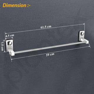Plantex Metro Stainless Steel Towel Hanger for Bathroom/Towel Rod/Bar/Towel Stand/Bathroom Accessories(2 feet Long)