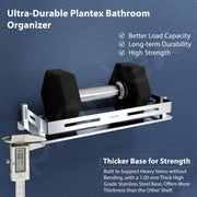 Plantex Bathroom Shelf Rack/Bathroom Organiser/Wall Mounted Stainless Steel Bathroom Shelf with Railings/Wall Shelf for Bathroom/Kitchen/Living - (12 x 5 Inches)