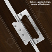 Plantex Butterfly Hinges for Door/Stainless Steel Door Hinges/Non-Mortise Hinges/5 Inch x 14 Gauge Hinges/2.5 mm Hinges for Home/Office/Hotel - Pack of 3 (Chrome)