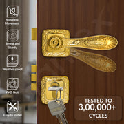 Plantex Premium Door Locks with 3 Years of Warranty by Palntex/Main Door Lock for Home/Mortise Lock for Door - Main Door Lock Set (644 - PVD Gold)