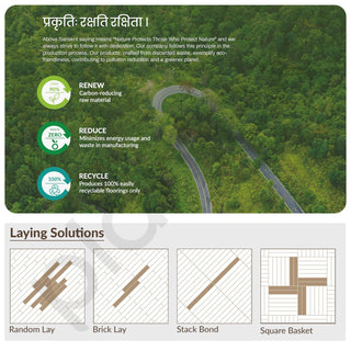 Plantex SPC Tiles for Floor(Sample Plank)/Interlocking Sound Insulated Floor Tiles/Click N Lock Wooden Flooring for Livingroom/Kitchen/Office - Classic Scarbo Rough (Water&Fire Resistant)
