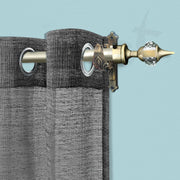 Plantex Heavy Duty Aluminium Diamond Curtain Holder/Curtain Brackets Parda Holder with Support 1 Inch Rod/Curtain Rod Holder (Brass Antique - 2 Pair)