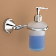 Plantex 304 Grade Stainless Steel Washroom Set of 2 - Toilet Paper Holder/Stand/Liquid Soap Dispenser - Niko (Chrome)