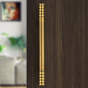 Plantex Heavy-Duty Golden Lotus 14 Inch Main Door Handle for Home/Glass & Wooden Door/Pull-Push Handle for Home/3 Years Warranty Pack of 1 (Brass Antique)