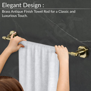 Plantex 304 Grade Stainless Steel Towel Rod/Towel Rack for Bathroom/Towel Bar/Hanger/Stand/Bathroom Accessories - Nipron (24 Inch - Brass Antique)
