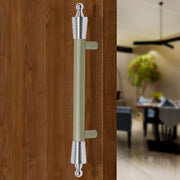 Plantex Heavy Duty Main Door Handle/14 inches Door Handles for Main Door/Pull Push Handle for Wooden & Glass Door Handle - Pack of 1 (Satin White & Chrome) - 3 Years Warranty