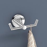 Plantex 304 Grade Stainless Steel Bathroom Hooks for Hanging Towel and Clothes in Bathroom/Washroom - Oreo (Chrome)