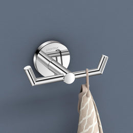 Plantex 304 Grade Stainless Steel Bathroom Hooks for Hanging Towel and Clothes in Bathroom/Washroom - Oreo (Chrome)