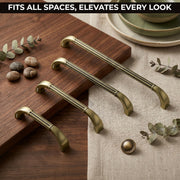 Plantex Cabinet Handle/224mm Handle for Drawer/Wardrobe/Kitchen Handle/Pull-Push Handle for Home/Office - Pack of 1 (Brass Antique)