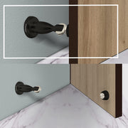 Plantex Magnetic Door Stopper for Home and Main Gate - Set of 4 (4 Inch, Black)