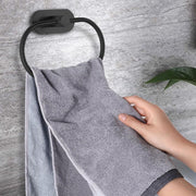Plantex Stainless Steel Self-Adhesive Bathroom Accessories Set - 16 Inch Towel Holder, Napkin/Paper Holder, Robe Hook - 4pcs Combo (Black)