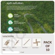 Plantex SPC Tiles for Floors/Interlocking Sound Insulated Floor Tiles/Click N Lock Wooden Flooring for Bedroom/Kitchen-30 Square Feet/10 Tiles,Etherial Horizon-DIY Installation(Water&Fire Resistant)