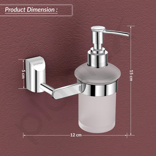 Plantex Smero Pure Brass Made Hand Wash Holder for Wash Basin/Liquid Soap Dispenser/Shampoo Dispenser - Superb (Chrome)