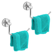 Plantex Stainless Steel Towel Ring for Bathroom/Wash Basin/Napkin-Towel Hanger/Bathroom Accessories - (Chrome - L Shape) - Pack of 2