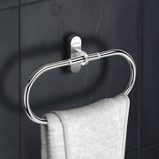 Plantex Towel Ring for Bathroom/Pure Brass Towel Holder/Towel Stand/Hanger/Bathroom Accessories - Pack of 1 (APS-GIA-05, Chrome)