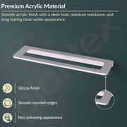 Plantex 20 Inch Acrylic Towel Hanger for Bathroom/Towel Rod for Kitchen/Napkin Holder/Stand/Towel Bar for Bathroom - Pack of 1 (VIG-126, Grey)