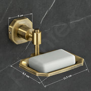 Plantex 304 Grade Stainless Steel Soap Holder for Bathroom/Soap Dish/Soap Stand for Kitchen Sink/Soap Case/Bathroom Accessories- Nipron (Brass Antique)