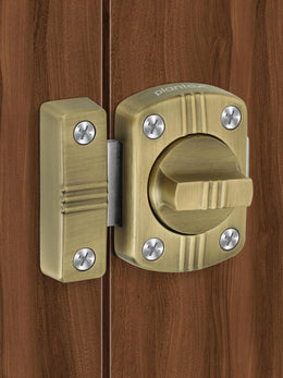 Plantex Bathroom Door Latch/Baby Latch for Bathroom/Latch Lock for Main Door/Door Stopper/Latch for Door Chitkani-Pack of 1 (Brass Antique)