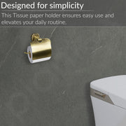 Plantex 304 Grade Stainless Steel Toilet Paper Holder for Bathroom/Toilet Paper Roll Stand/Tissue Holder/Bathroom Accessories - Nipron (Brass Antique)
