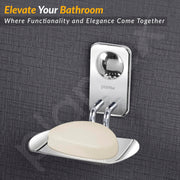 Plantex Metro Platinum Stainless Steel Soap Dish/Soap Stand/Bathroom Soap Holder/Bathroom Accessories