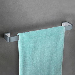 Plantex Aluminium and Acrylic Towel Rod for Bathroom/Cloth Hanger for Wall/Towel Holder/Towel Bar/Bathroom Accessories (Grey and Milky White) 24 Inch