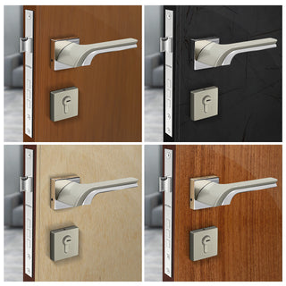 Plantex Heavy Duty Door Lock - Main Door Lock Set with 3 Keys/Mortise Door Lock for Home/Office/Hotel (7094 - Satin White & Chrome)