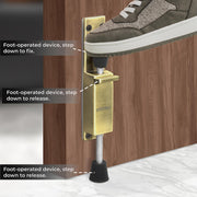 Plantex Kickdown Door Stopper Spring Loaded Telescopic Step On/Off Door Stopper Rubber, Adjustable Heavy Duty Door Locks Holder Stop/Release by Foot - (Brass Antique)