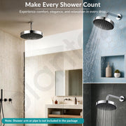 Plantex ABS 12 Inch Round Head Shower/Overhead Rain Shower/Shower for Home/Hotel/Adjustable Shower Head for Bathroom - Pack of 1 (Chrome, D615)