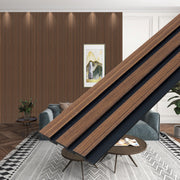 Plantex Wall Panels/Wooden Louvers Panel for Wall 8 Feet/Charcoal Panel for Interior Wall Décor/3D Wall Panel - Pack of 10 Covers - 30 Sq. Ft, Size-5 Inch x 8 Feet (Wooden-Classic Strip)