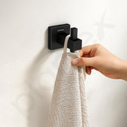 Plantex Stainless Steel Robe Hook for Bathroom/Door Hanger Hook/Wall Towel Hook/Bathroom Accessories - Pack of 1, Aqua (Black)