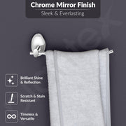 Plantex 304 Grade Stainless Steel Hand Towel Hanger/Napkin Holder for Wash Basin/Towel/Napkin Ring/Bathroom Accessories - Oreva (Chrome)
