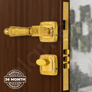 Plantex Premium Door Locks with 3 Years of Warranty by Plantex/Main Door Lock for Home/Mortise Lock for Door - Main Door Lock Set (643 - PVD Gold)