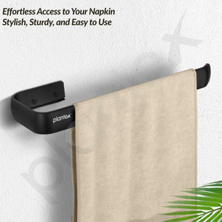 Plantex Aluminium Towel Ring for Bathroom/9 Inch Towel Holder/Towel Hanger for Wash-Basin/Bathroom Accessories - Pack of 1 (1512, Black)