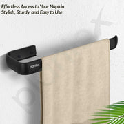 Plantex Aluminium Towel Ring for Bathroom/9 Inch Towel Holder/Towel Hanger for Wash-Basin/Bathroom Accessories - Pack of 1 (1512, Black)