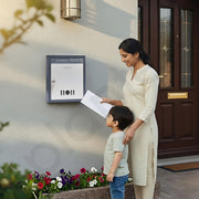 Plantex Wall Mount Letter Box - Suggestion Box/Mail Box/Post Box for Home gate with Secure Key Lock - Pack of 10 (Dark Grey)