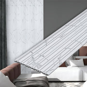 Plantex Wall Panels/Louvers Panel for Wall 8 Feet/Charcoal Panel for Interior Wall Décor/3D Wall Panel - Pack of 5 Covers - 20 Sq. Ft, Size-5 Inch x 8 Feet (White Marble)