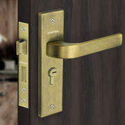 Plantex Heavy-Duty Door Lock Set - Main Door Lock Handle Set/ 6-Lever Lock Mechanism with 3 Years of Warranty/Mortise Lock with 3 Keys, Brass Lock Body & Cylinder(8107 - Brass Antique)