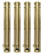 Plantex Stainless Steel Tower Bolt/Tower Bolt for Home,Offices Doors and Windows/Tower Bolt for Main Door/Door Latch/Kundi/Chitakini/Door Latch for Windows - Pack of 4 (Brass Finish, 12 inch)