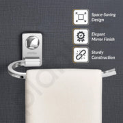 Plantex Metro Platinum Stainless Steel Hand Towel Ring/Napkin Hanger for Bathroom/Towel Holder for wash basin/Bathroom Accessories