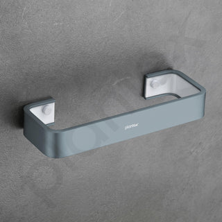 Plantex Aluminium and Acrylic Towel Hanger for wash Basin/Single Towel Rod for Bathroom/Hand Towel Hanger/Bathroom Accessories (Grey and Milky White) 9 Inch