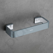 Plantex Aluminium and Acrylic Towel Hanger for wash basin/Single Towel Rod for Bathroom/Hand Towel Hanger/Bathroom Accessories (Grey and Milky White) 9 Inch