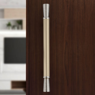 Plantex Door Handle for Main Door/14 Inch Main Door Handle/Pull-Push Handle for Home/Office/Hotel - Pack of 1 Satin White - Chrome Finish (3 Years Warranty)