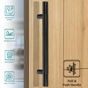 Plantex Heavy Duty Door Handle for Main Door/Door & Home Decor/18-inches Main Door Handle/Door Pull Push Handle - Pack of 1 (231-Smooth Black Finish) - 3 Years Warranty