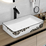 Plantex Ceramic Basin For Bathroom/Table Top Basin/Counter Top Basin For Restaurant/Hotel (24 X 14 X 11 Inch), Silver