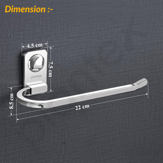 Plantex Metro Platinum Stainless Steel Hand Towel Ring/Napkin Hanger for Bathroom/Towel Holder for wash Basin/Bathroom Accessories