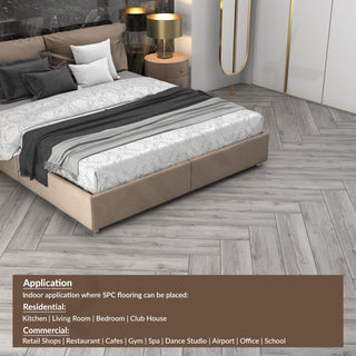 Plantex SPC Tiles for Floors/Interlocking Sound Insulated Flooring Planks/Click N Lock Wooden Flooring for Bedroom/Kitchen-60 Square Feet/20 Tiles,Classic Scarbo-DIY Installation(Water&Fire Resistant)