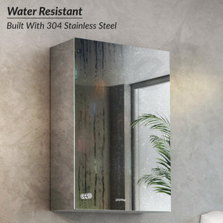 Plantex Premium Bathroom Cabinet with Mirror/ 304 Stainless Steel Bathroom Shelf for Wall with Mirror/Bathroom Organiser with Mirror/Bathroom Accessories (12x18 Inch-Chrome)