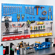 Plantex Peg board For Wall/Tool Organizer Pegboard For Garage Workshop/Storage Board/Hanging Tools Peg board ÃƒÂ¢Ã¢â€šÂ¬Ã¢â‚¬Å“ 120 X 45 Cm, (Metal)